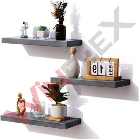 3’LÜ DEKORATİF RAF SET-ANTRASİT
