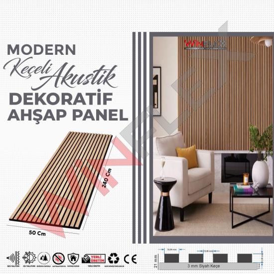 Keçeli Dekoratif Ahşap Paneli-(Savana)-10 Cm